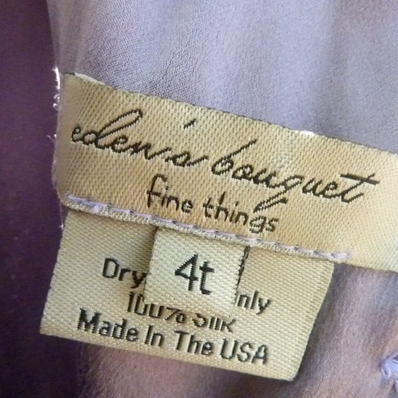 Eden's Bouquet Silk 4T Dress in Lavender - Picture 3 of 7